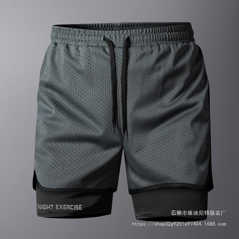 Cross-border European size summer outdoor sports five-quarter pants functional shorts running and mountaineering versatile breathable beach pants