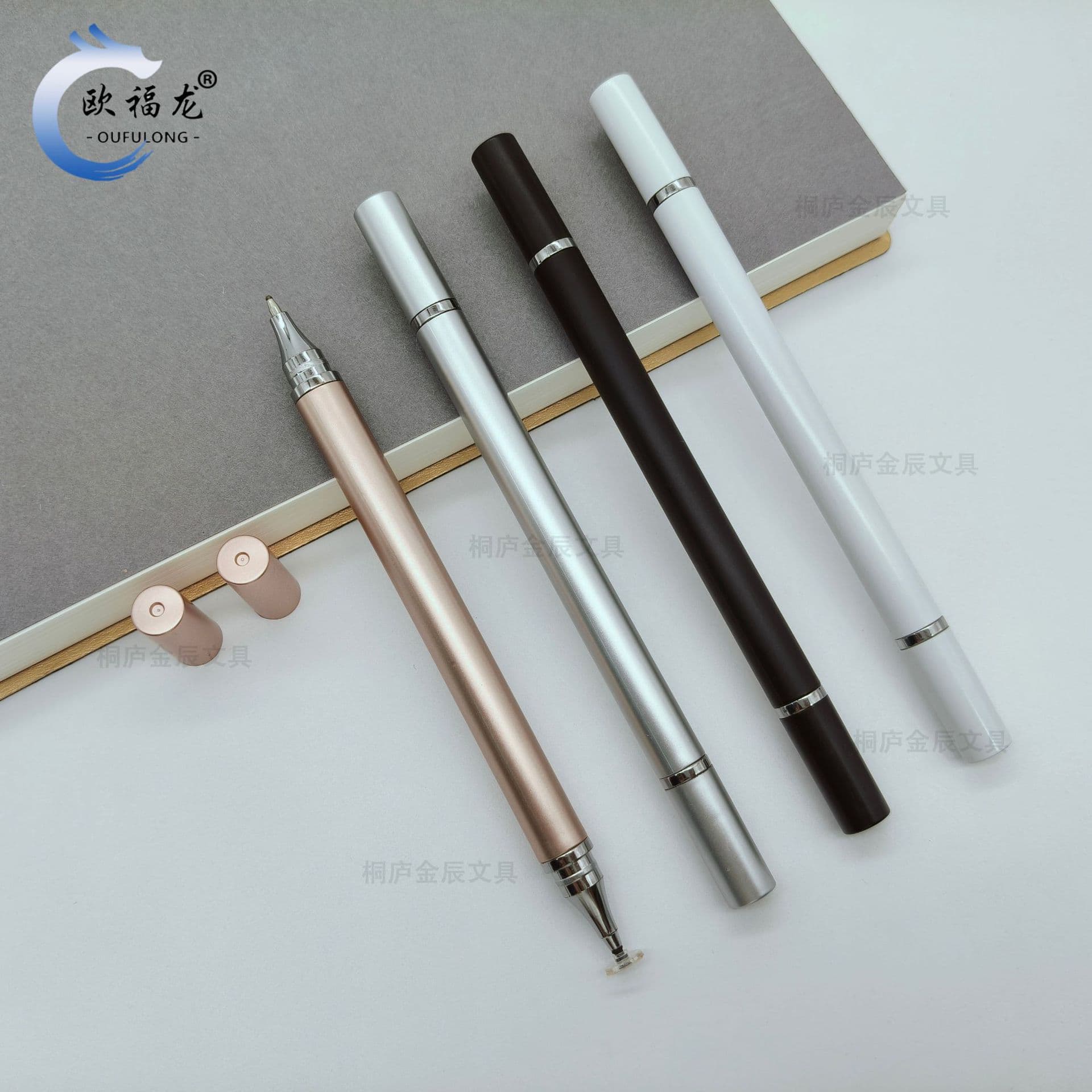 Universal Capacitive Stylus Pen for Touch Screen Mobile Phone Tablet Two-In-One round Disk Stylus Pen Wholesale Price