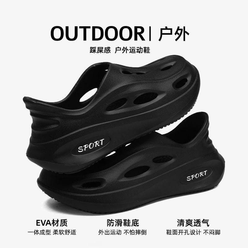 Medical Professional Clog Shoes for Men, Odor-Resistant, Quiet, Soft Non-Slip Sole for Operating Room Doctors, Versatile Perforated Sandals for Outdoor Wear
