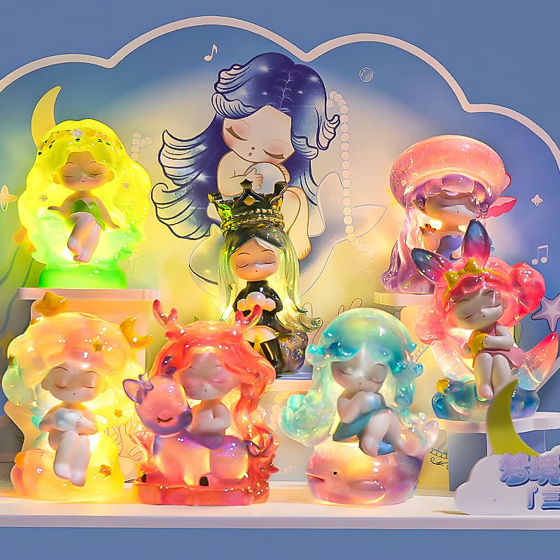 New Product Dream Night Three Generation Blind Box Trendy Play Luminous Handmade Household Resin Decorations Ornaments for Girlfriend Gifts