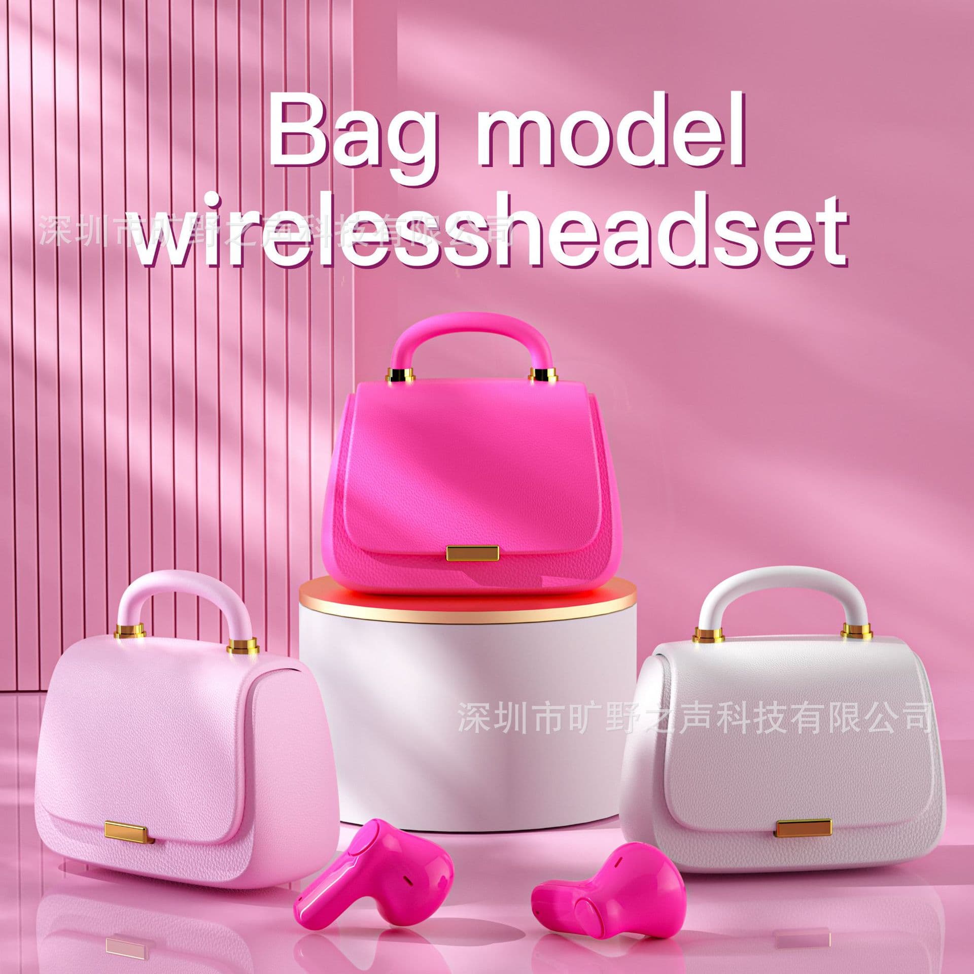 MINISO hot handbag mini Bluetooth headset cross-border creative true wireless noise reduction in-ear Bluetooth headset