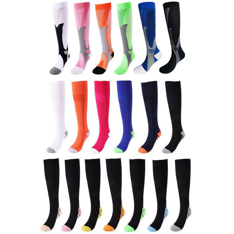 Sports long compression socks, marathon running socks, trendy mid-calf slimming yoga socks