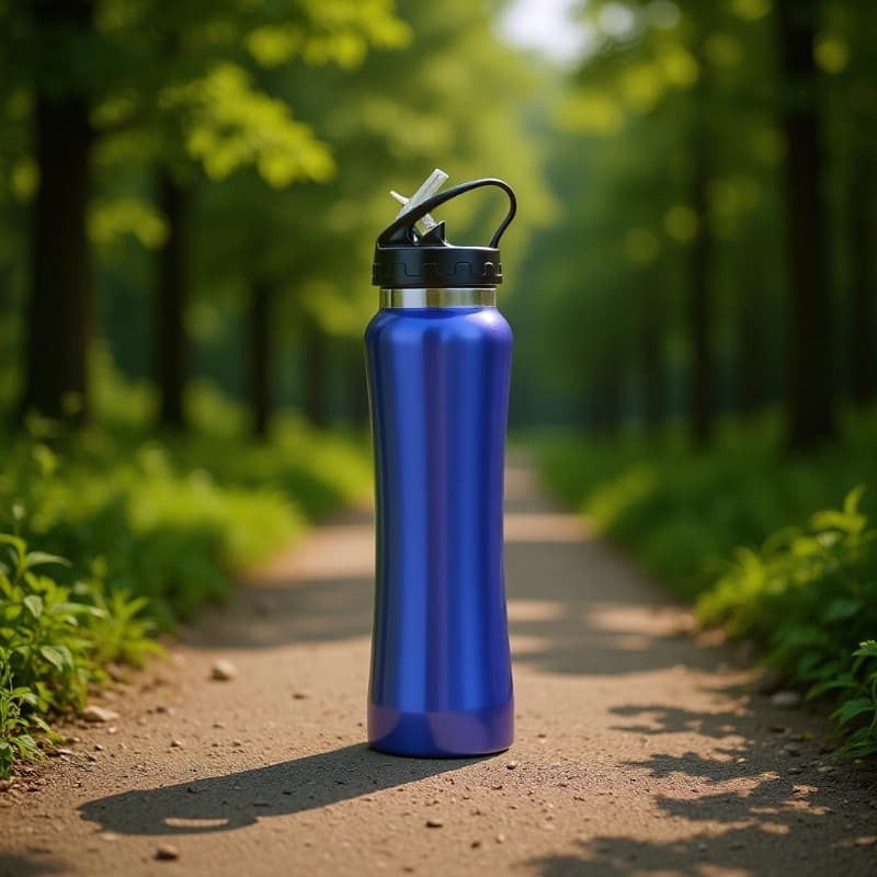 New Stainless Steel Sports Water Bottle - American Style Large Mouth Sports Water Bottle, Stainless Steel Cup, Single Layer Sports Water Bottle
