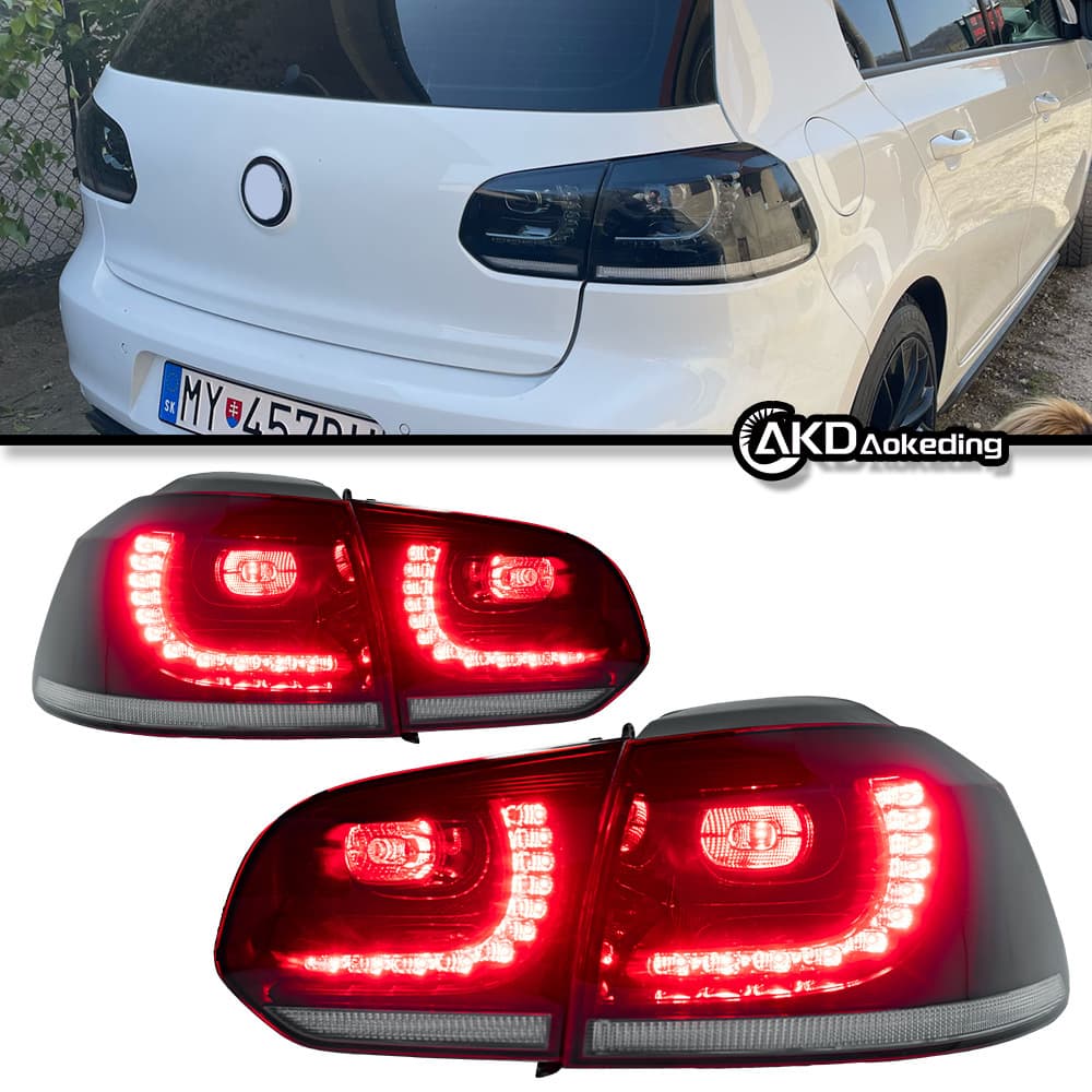 Dedicated for Volkswagen Golf 6 Tail Light Assembly, Golf 6 Tail Light Modification, Sequential Turn Signal, Brake Light, Flowing Turn Signal