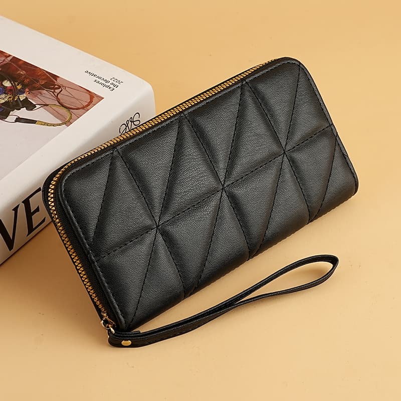 Crossbody Macaron Wallet for Women, Short and Long Styles, European and American Light Luxury, Small Fragrance Handheld Zipper Women's Crossbody Wallet
