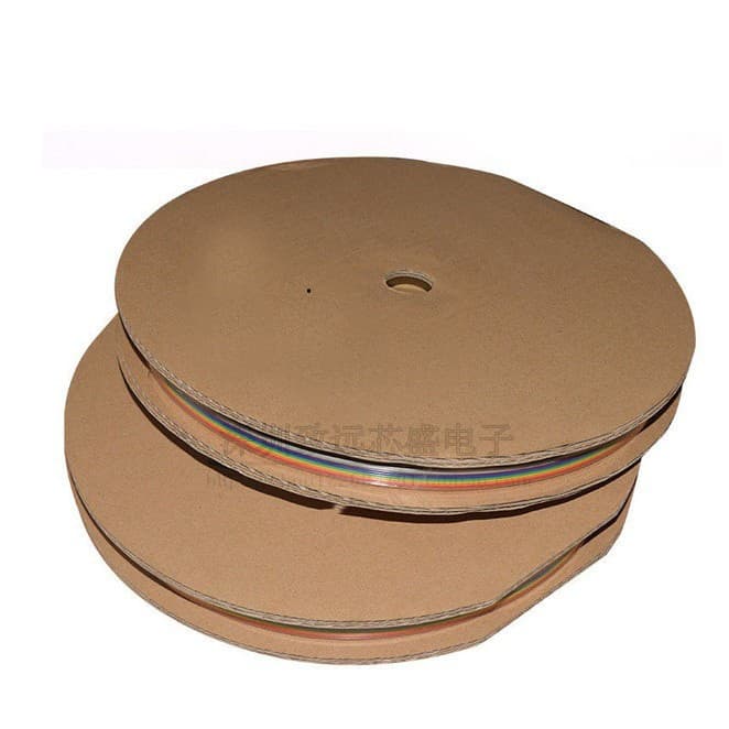 1.27 rainbow ribbon 2651 FC flat rainbow ribbon 7 strands 0.127 core standard 8P-64P