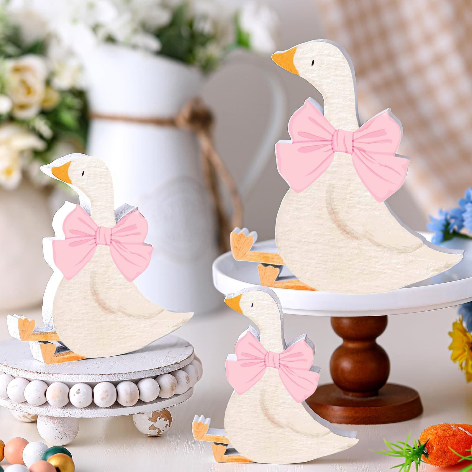 Amazon Best-Selling 3-Piece Wooden Silly Goose Festive Party Fun Table Centerpiece Gift Decoration