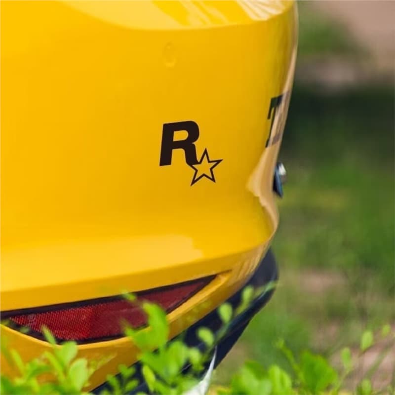 Custom Five-Pointed Star R Star Car Emblem Body Sticker Personalized Car Door Decal Triangle Window Sticker Fuel Tank Cap Decal
