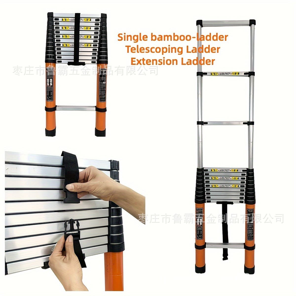 Jinluba Aluminum Alloy A-Frame Ladder, Bamboo Joint Ladder, Folding Ladder, Multi-Functional Household Ladder, Telescopic Ladder, Wholesale Custom