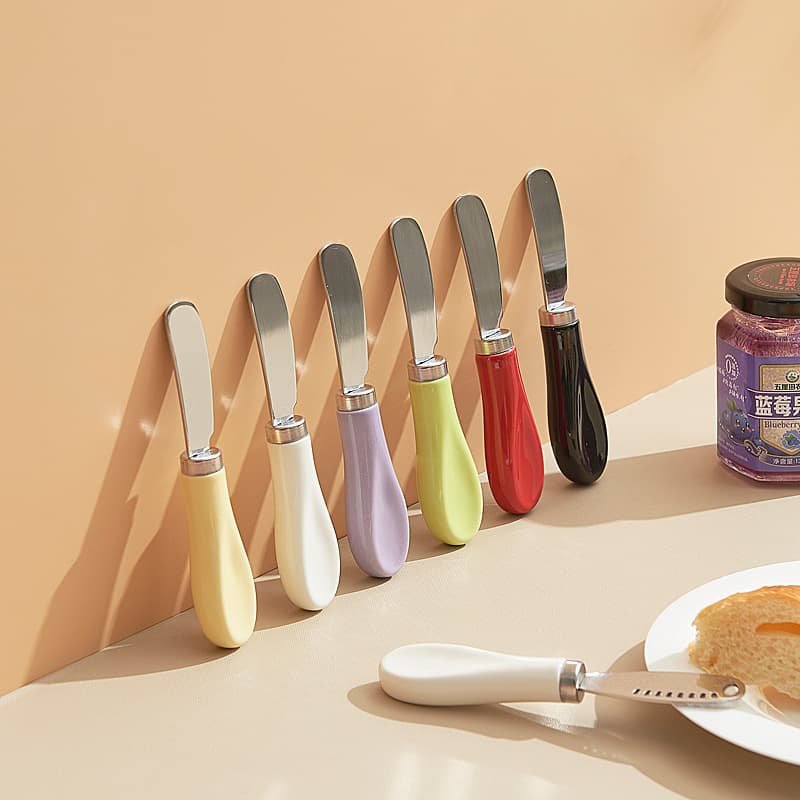 New Creative Cheese Spreading Knife Original Cartoon Style Dopamine Color Palette Cream Knife Afternoon Tea Spread Knife Wholesale
