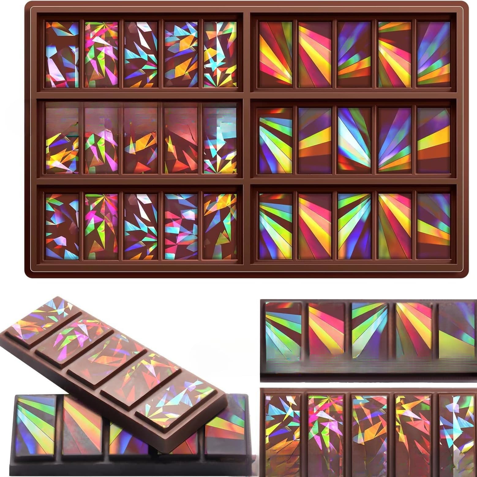Holographic Chocolate Molds Resin Silicone Chocolate DIY Mold