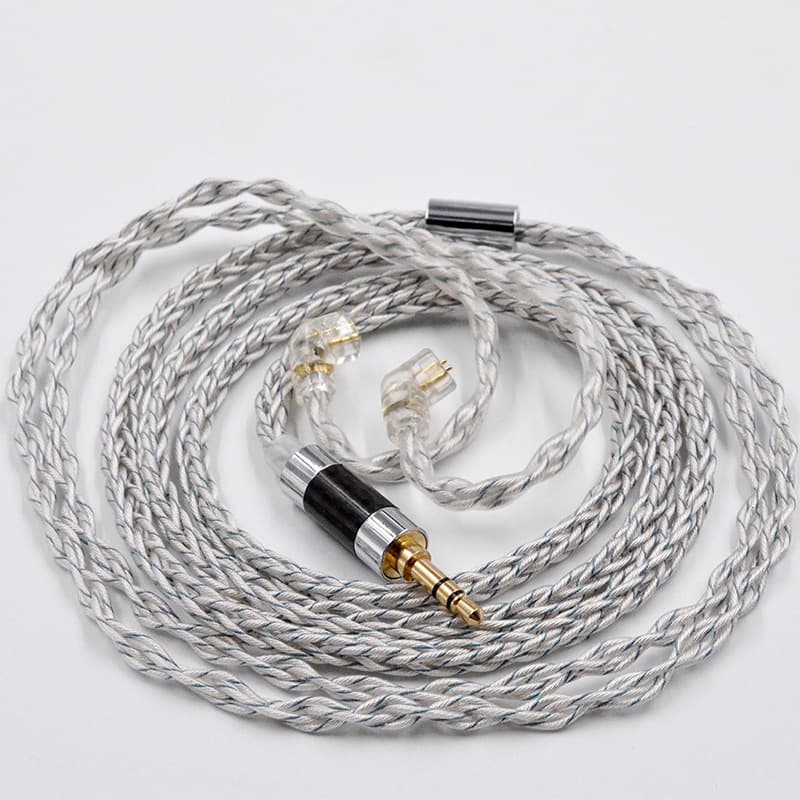KZ-784 Blue-Silver Mixed Braided Upgrade Cable Earphone Silver-Plated Cable ZS10pro DQ6 ASX Audiophile Cable DIY