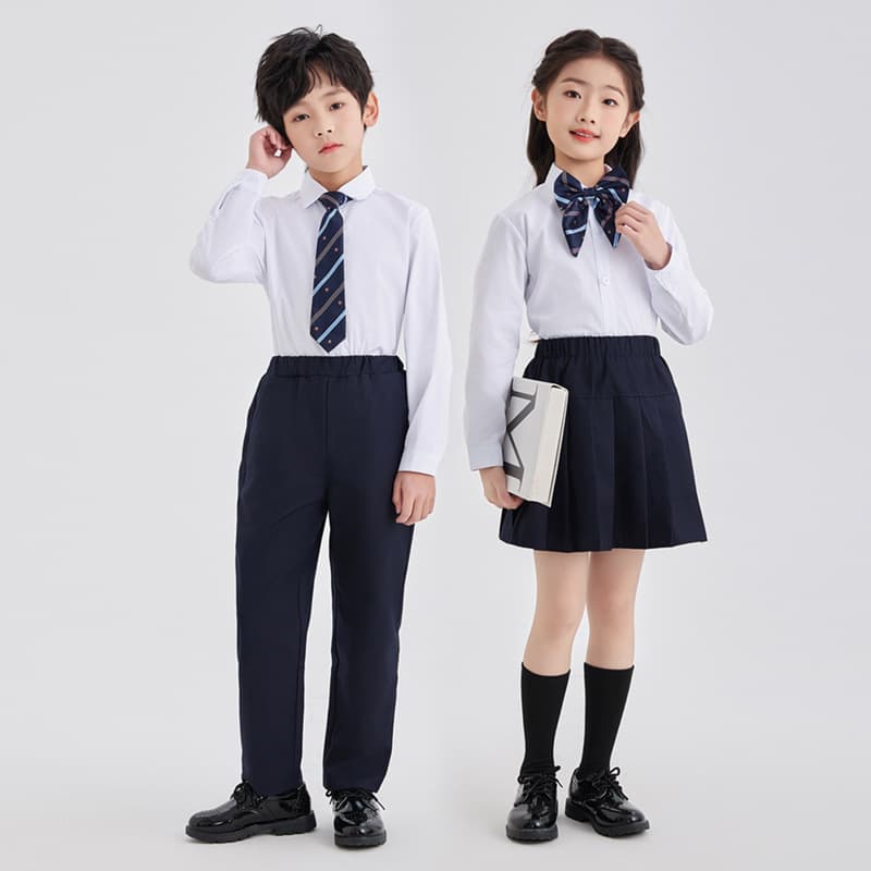 Primary School Class Uniform White Shirt Vest Short Skirt Suit Graduation Photo Outfit Ekonise Host Performance Wear Spring and Summer New Arrival