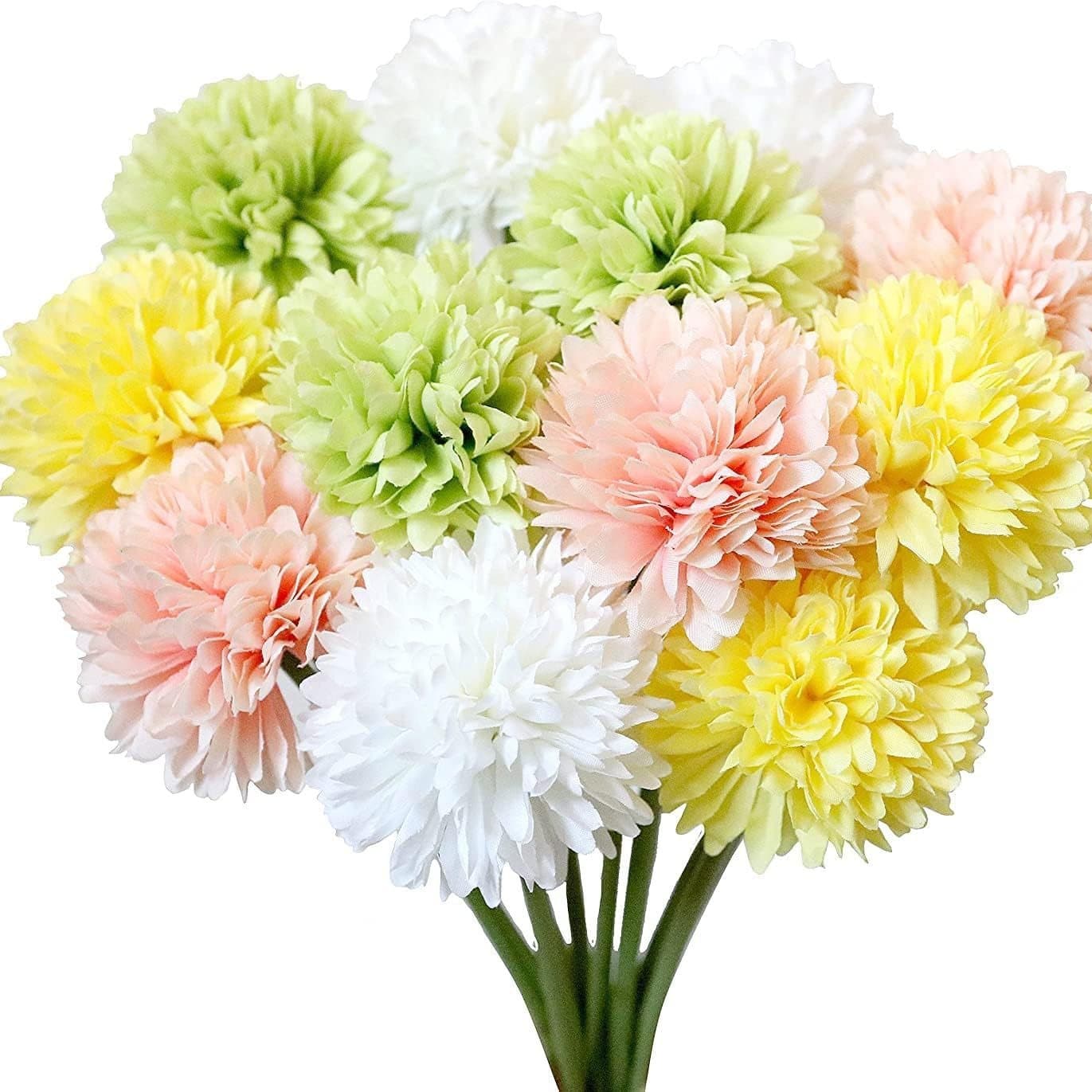 Factory Wholesale Cross-border Artificial Flowers Dandelion Fake Flowers Artificial Ball Flowers Globe Amaranth Hydrangea Wedding Indoor Outdoor Decoration