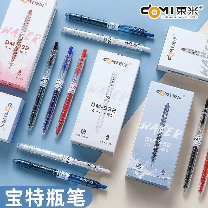 Dongmi 932 Bottle Large Capacity Press Gel Pen Student ins Simple Style Writing Smooth Ink 0.5