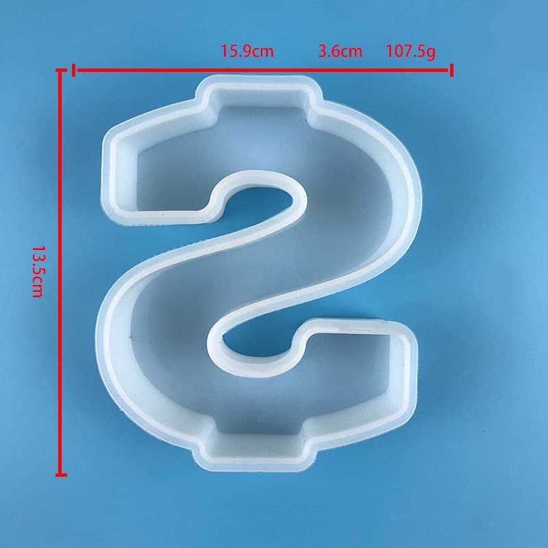 Uppercase and Lowercase Letter Silicone Mold Thickened 3.6cm Plaster Mold DIY Birthday Wedding Letter Ornament Epoxy Resin Mold
