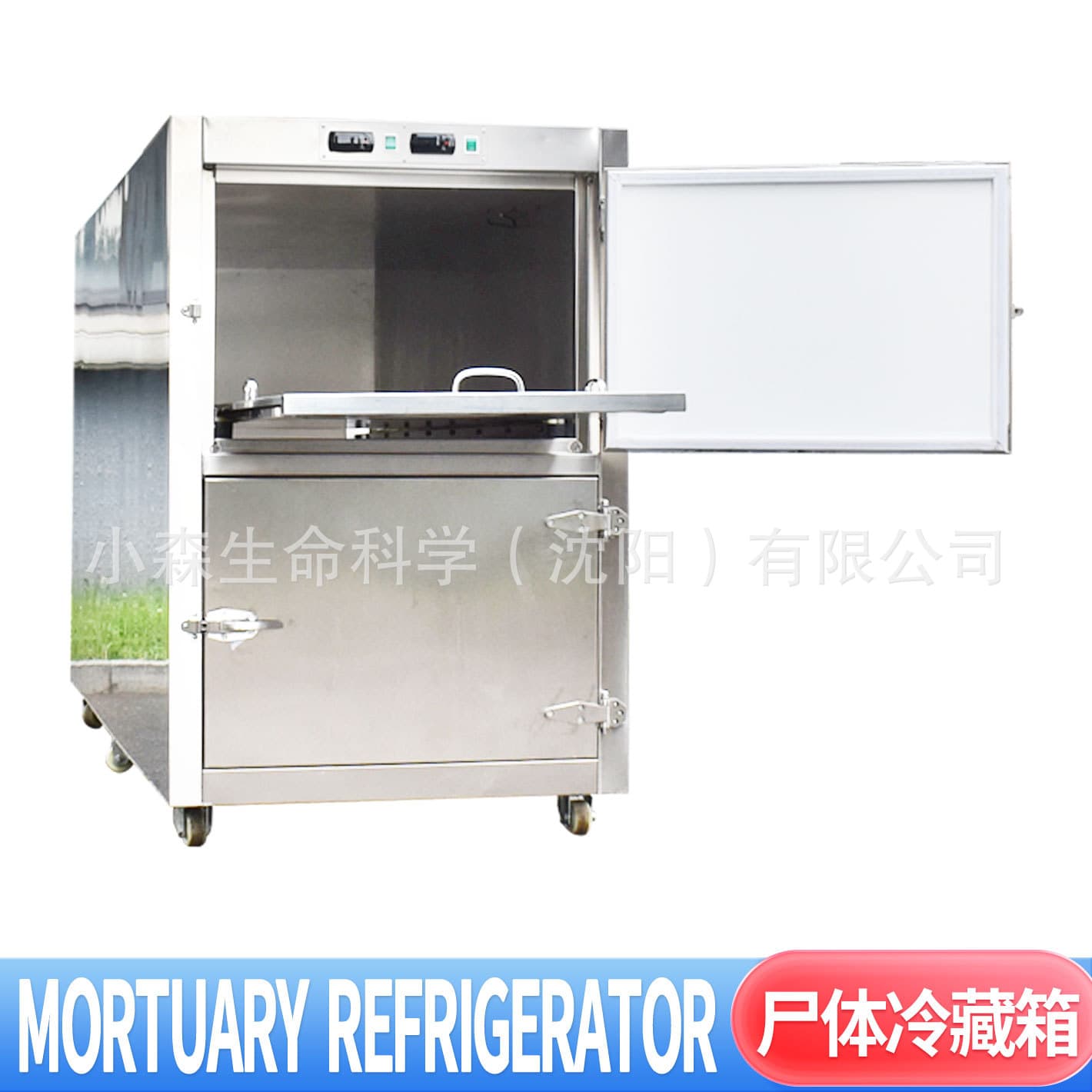 Morgue Refrigerator 2-Corpse Mortuary Freezer Morgue Frozen Body Storage Corpse Refrigerator