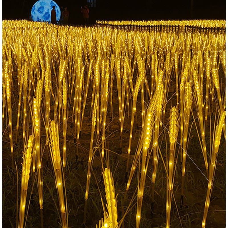Solar Wheat Ear Rice Ear Ground Insert Lamp Wheat Wave Landscape Light Camping LED Flower Sea Light Outdoor Decorative Light Super Bright