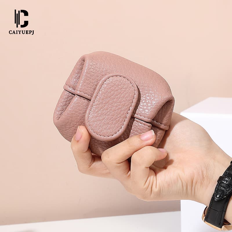 Cross-border Large Capacity Pebbled Grain Leather Women's Mini Coin Purse, Hot Selling Fashionable Simple Change Purse