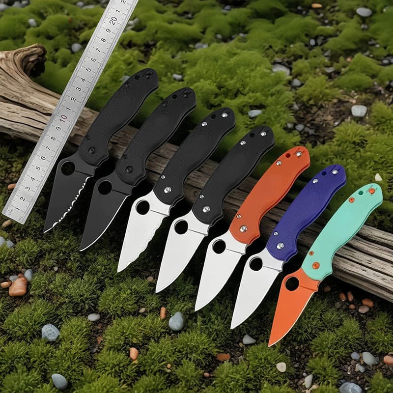 C223 Spider Folding Knife EDC Nylon Handle Outdoor Camping Hiking Folding Knife Portable Pocket Mini Knife