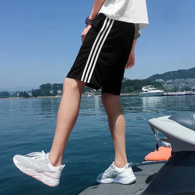 New men's casual pants summer loose sports fitness shorts men's five-point stretch outdoor large size running pants for men