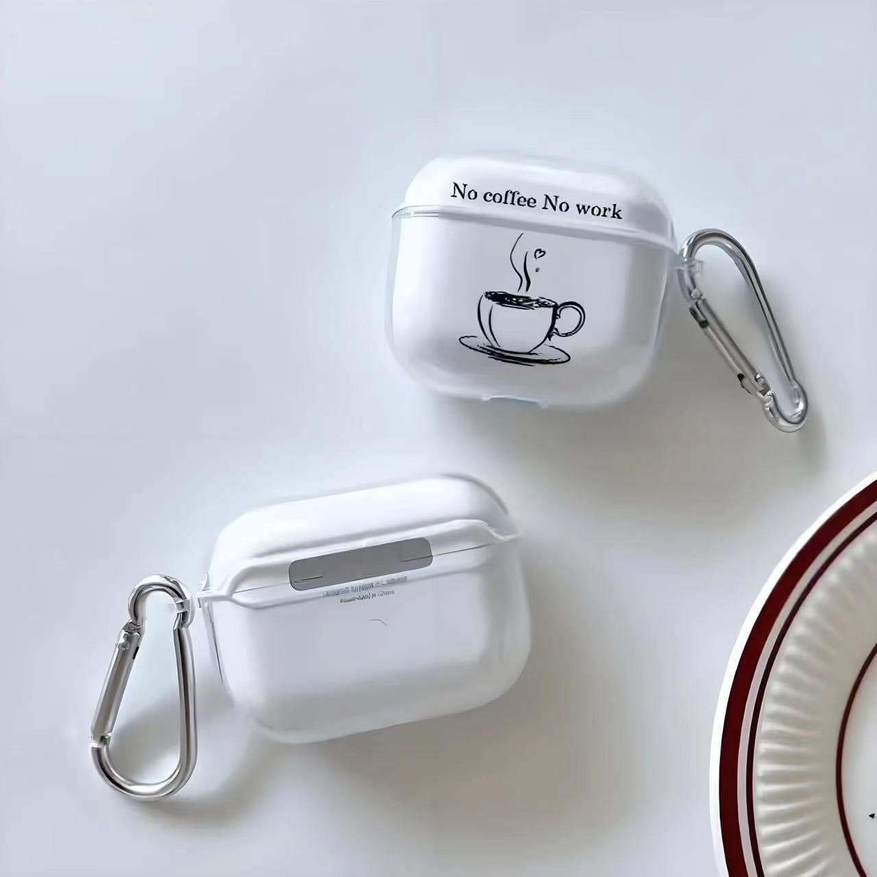New AirPods Pro 3 Apple Painted Coffee Cup Bluetooth Earphone Case Transparent 3rd Gen Soft Shell Pro 2