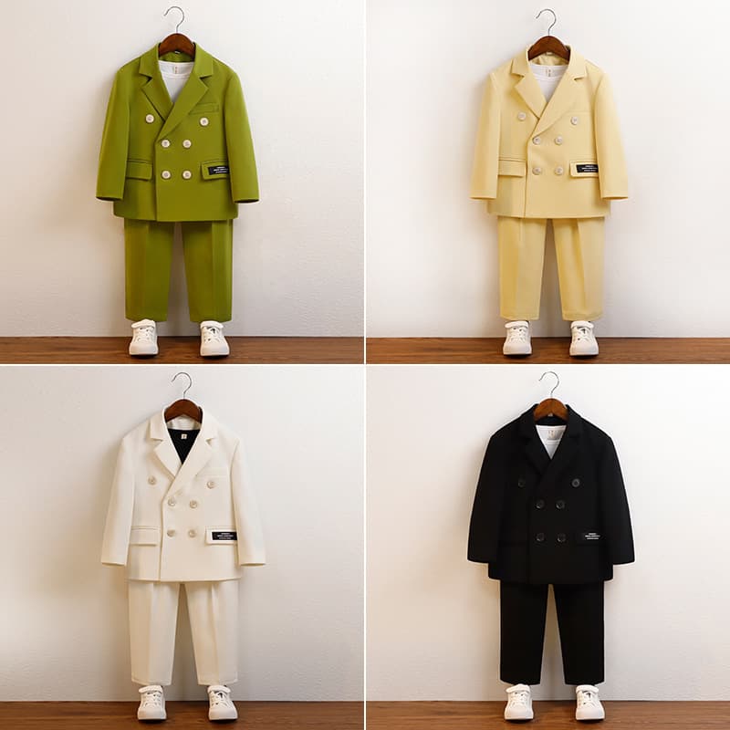 New Spring/Summer Korean Style Boys' Suit, Fashionable Casual Suit, Birthday Performance, Competition, Photography Outfit
