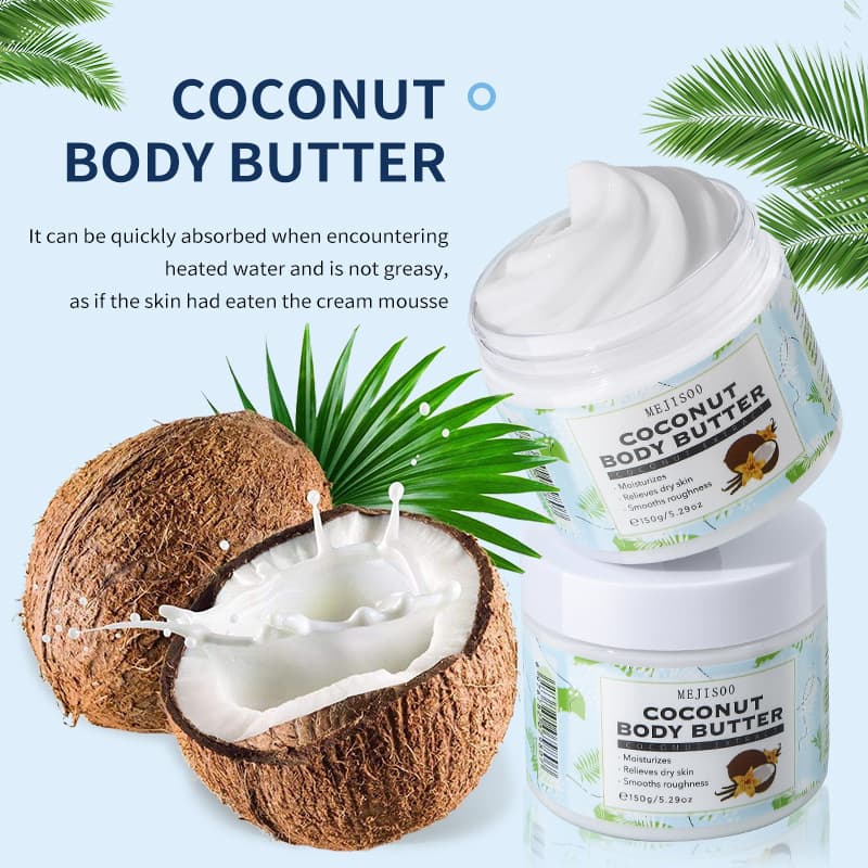 Amazon Cross-border COCONUT BODY BUTTER Moisturizing Nourishing Anti-Dry Body Cream