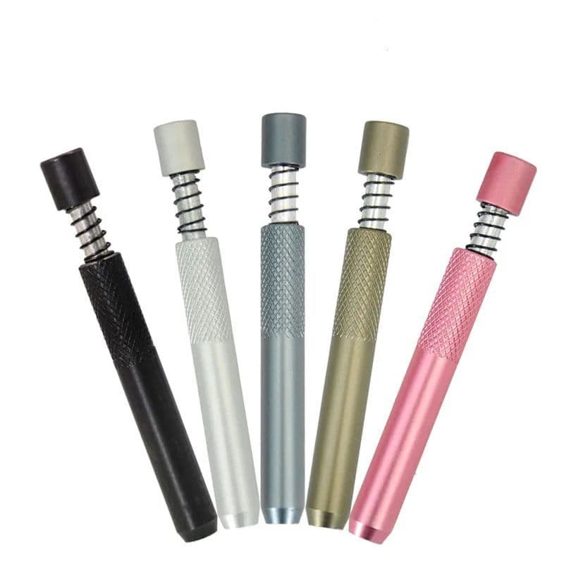 New Metal Mini Pipe Spring Snuff Bottle Metal Pipe Portable Metal Pipe Mini Light Luxury