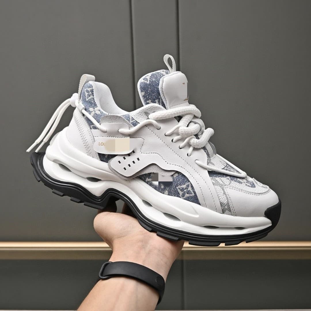 Original standard and original box L style new sports shoes dad shoes European and American new men's shoes lightweight thick sole casual leather shoes