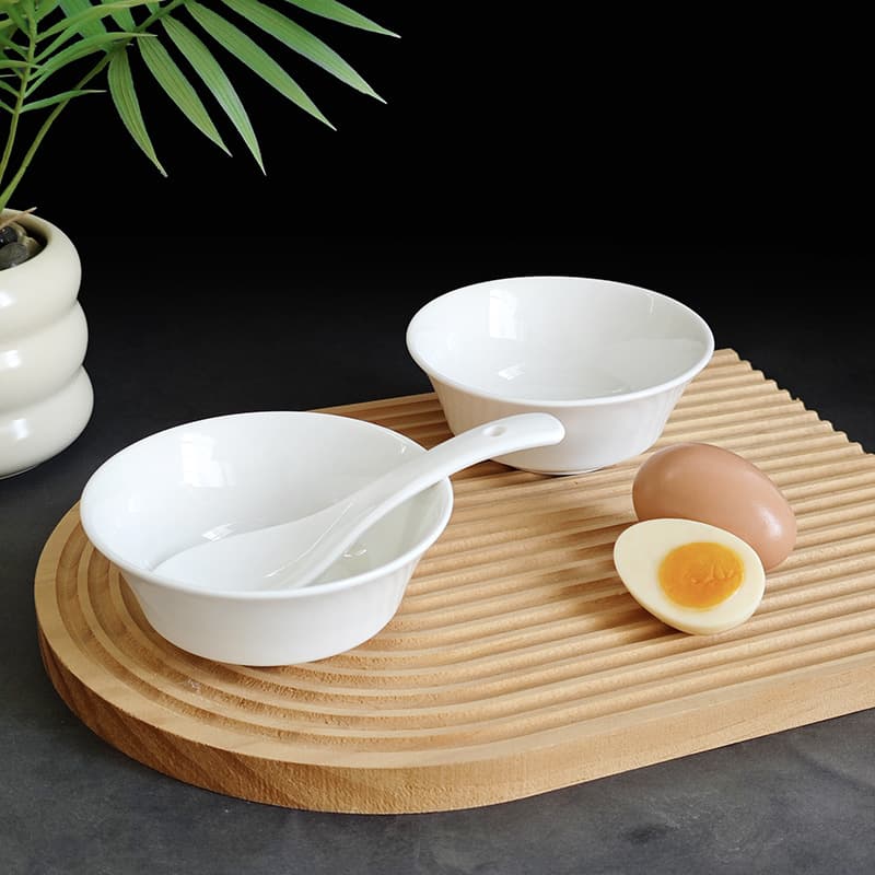 Wholesale ceramic 4.5-inch small bowl restaurant hotel table bowl shark fin bowl small soup bowl hot pot dipping bowl