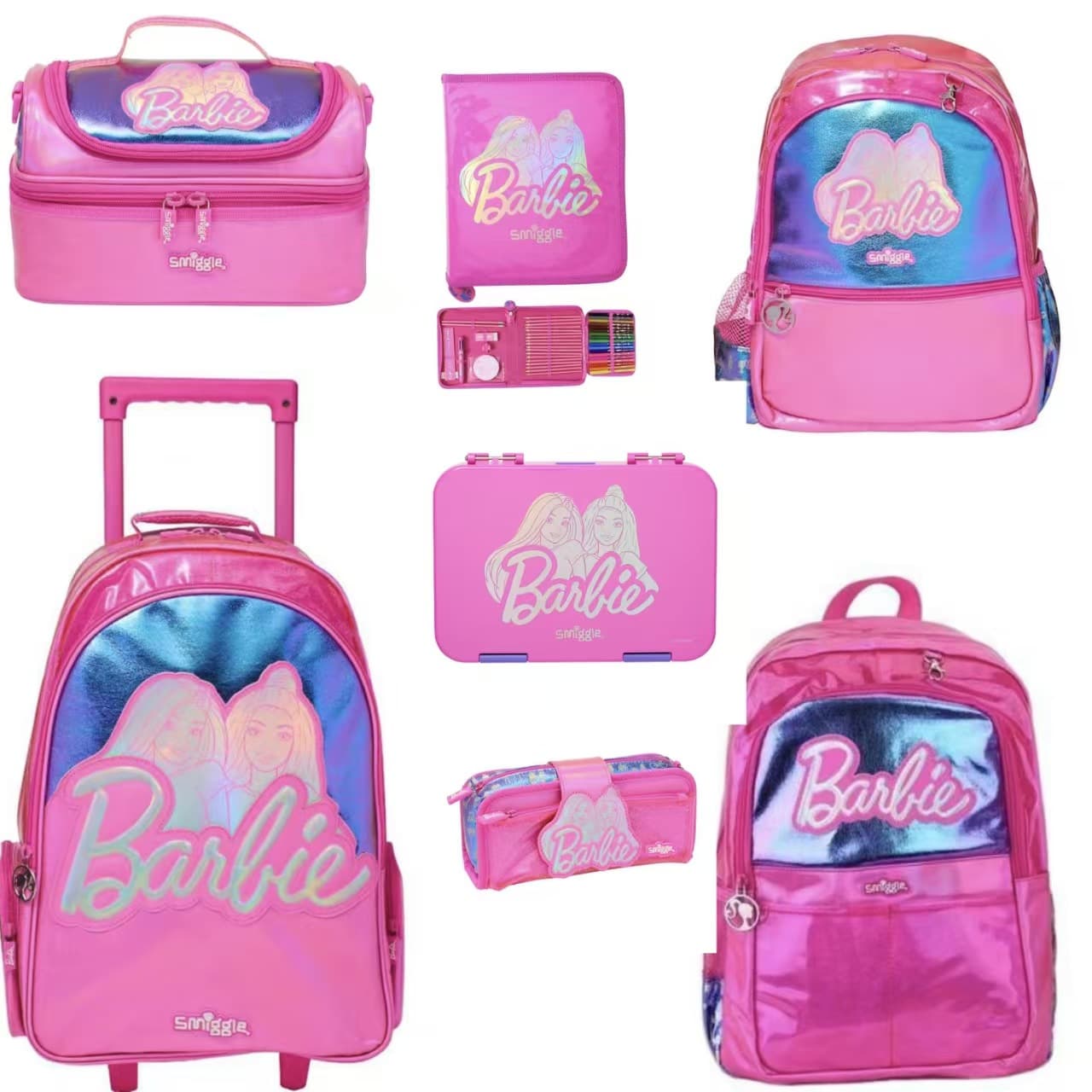 Australian smiggle school bag children's large capacity trolley bag primary school student backpack Barbie Princess suit series