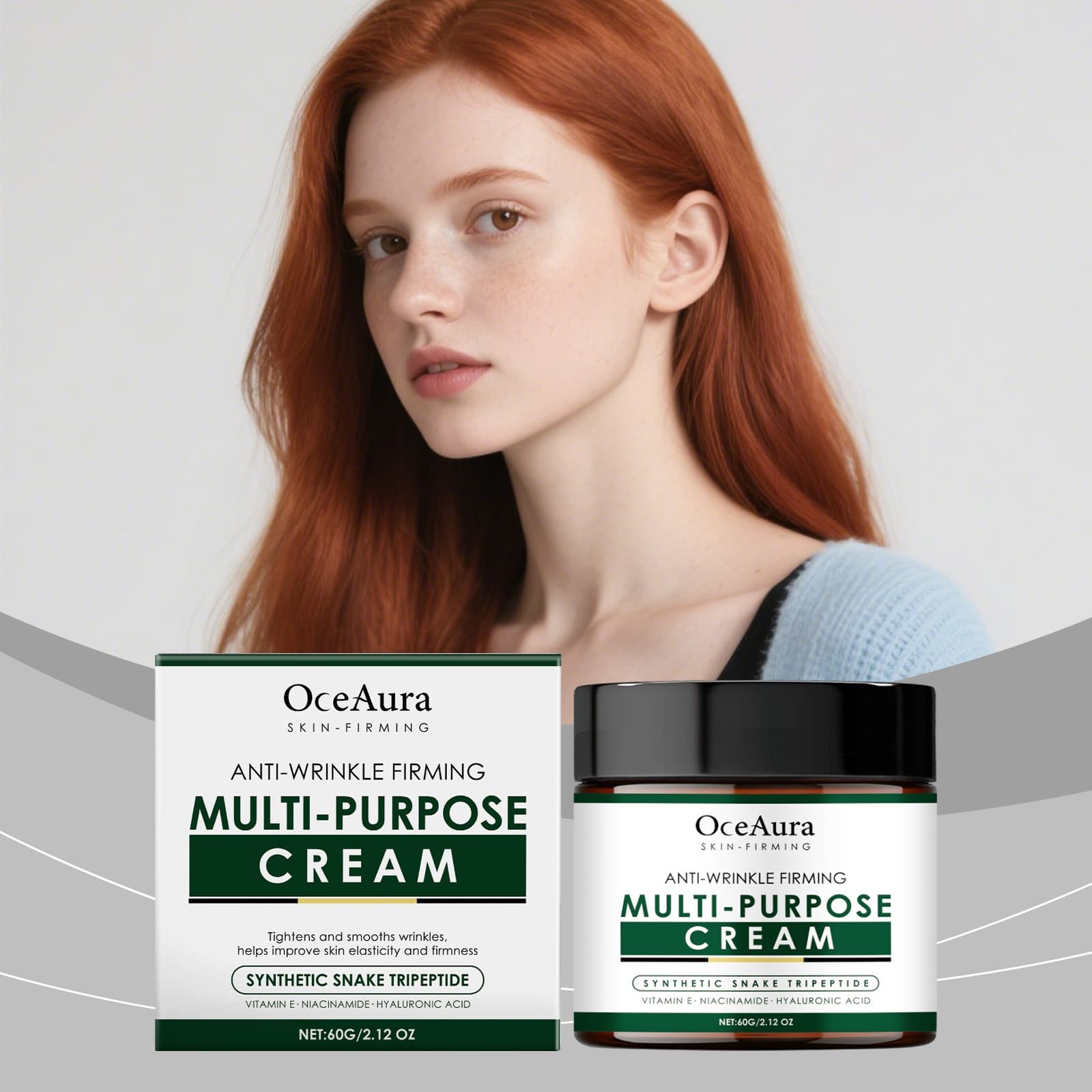 OCEAURA Moisturizing Cream Fine and Refreshing Texture, Nourishing and Easy to Absorb, Comfortable and Skin-Friendly, Gentle Skin Care