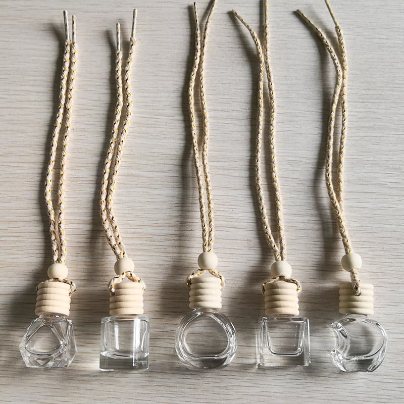 Car Perfume Empty Bottle Rearview Mirror Hanger, Vehicle Glass Perfume Bottle Empty, Car Interior Decoration Aromatherapy 8ml