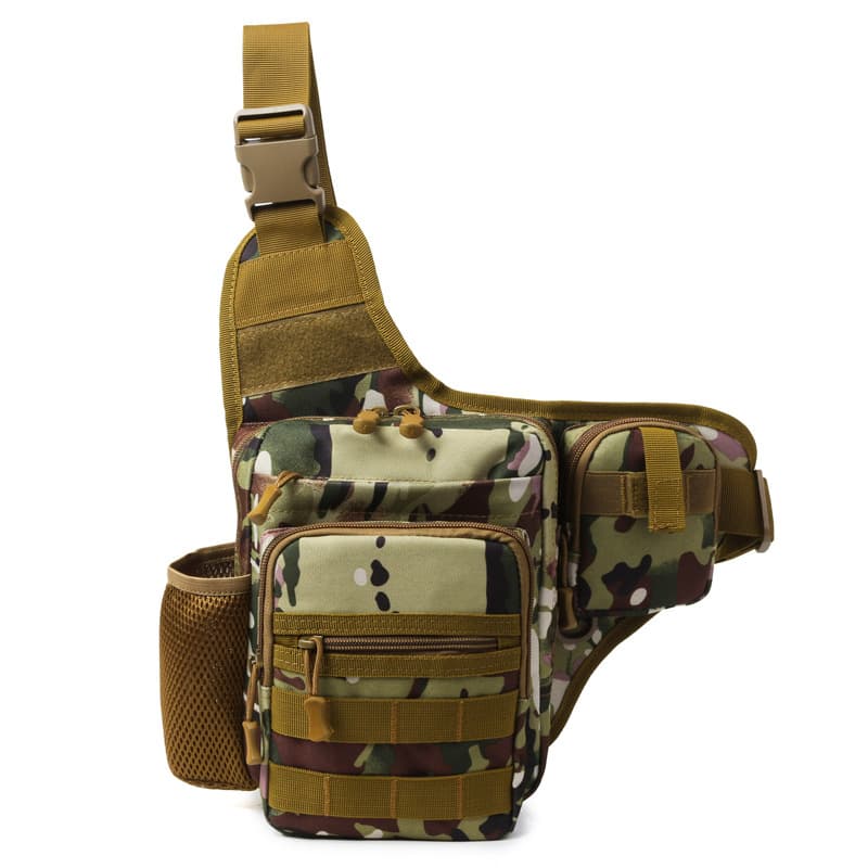 Outdoor Large Capacity Crossbody Bag Waterproof Oxford Cloth Camo Saddle Bag Men's Cycling Waist Leg Bag Lightweight Tactical Waist Pack