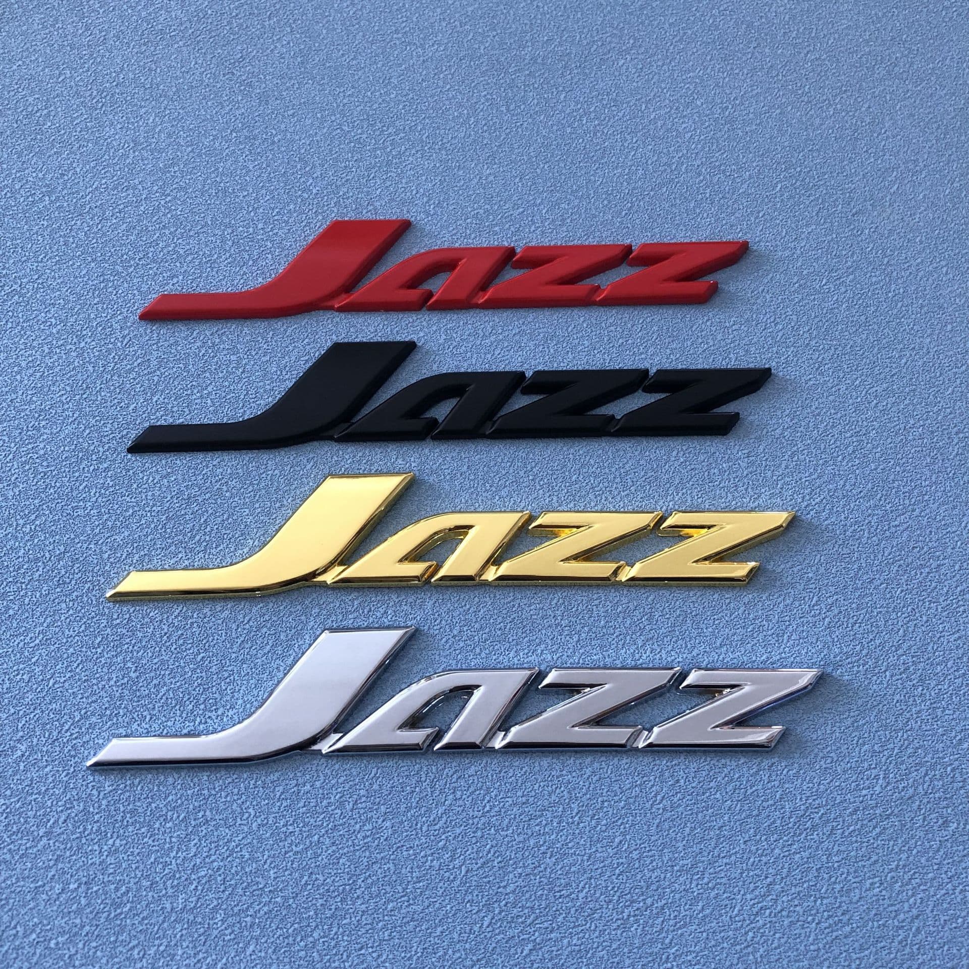 JAZZ car logo is suitable for Honda overseas version of Fit modified metal car stickers trunk logo decorative tail label stickers