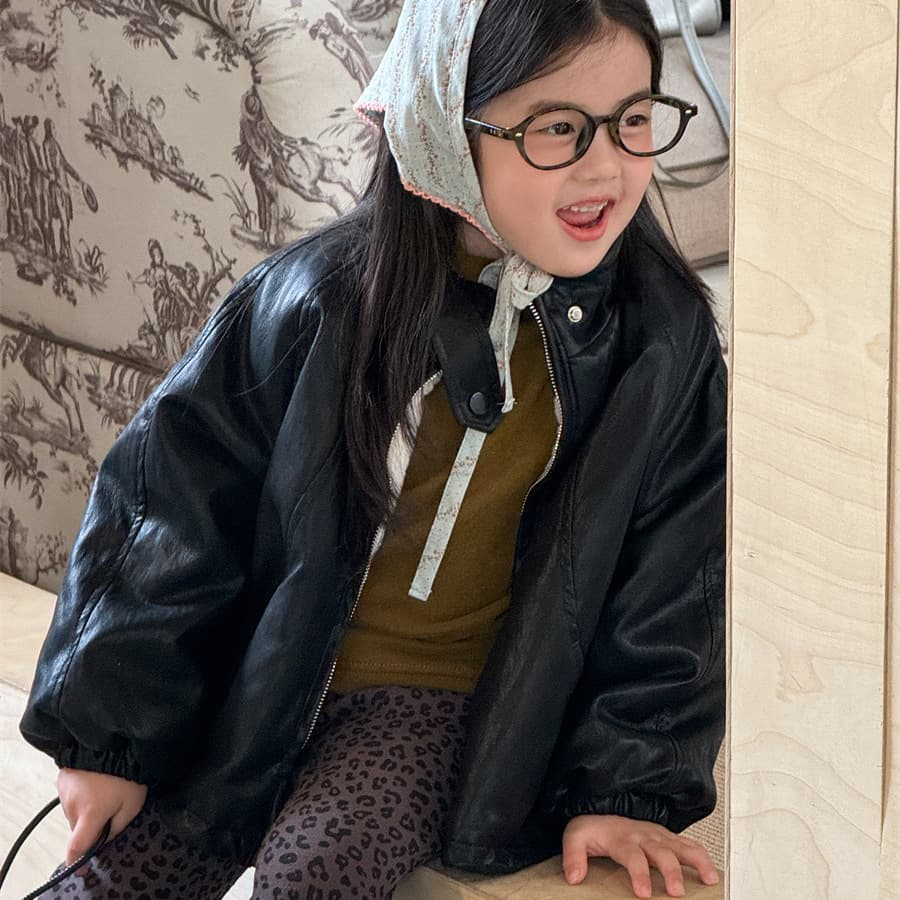 Laibaobao 2025 Winter New Arrival Korean Style Mori Girl Loose Casual Fashion Simple Versatile Fleece Leather Jacket