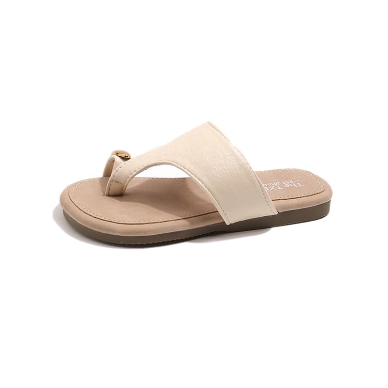 Ins French-style Toe-Post Roman Sandals 2026 Summer New Korean Version Girls' Toe-Loop Sandals Soft Sole Beach Shoes