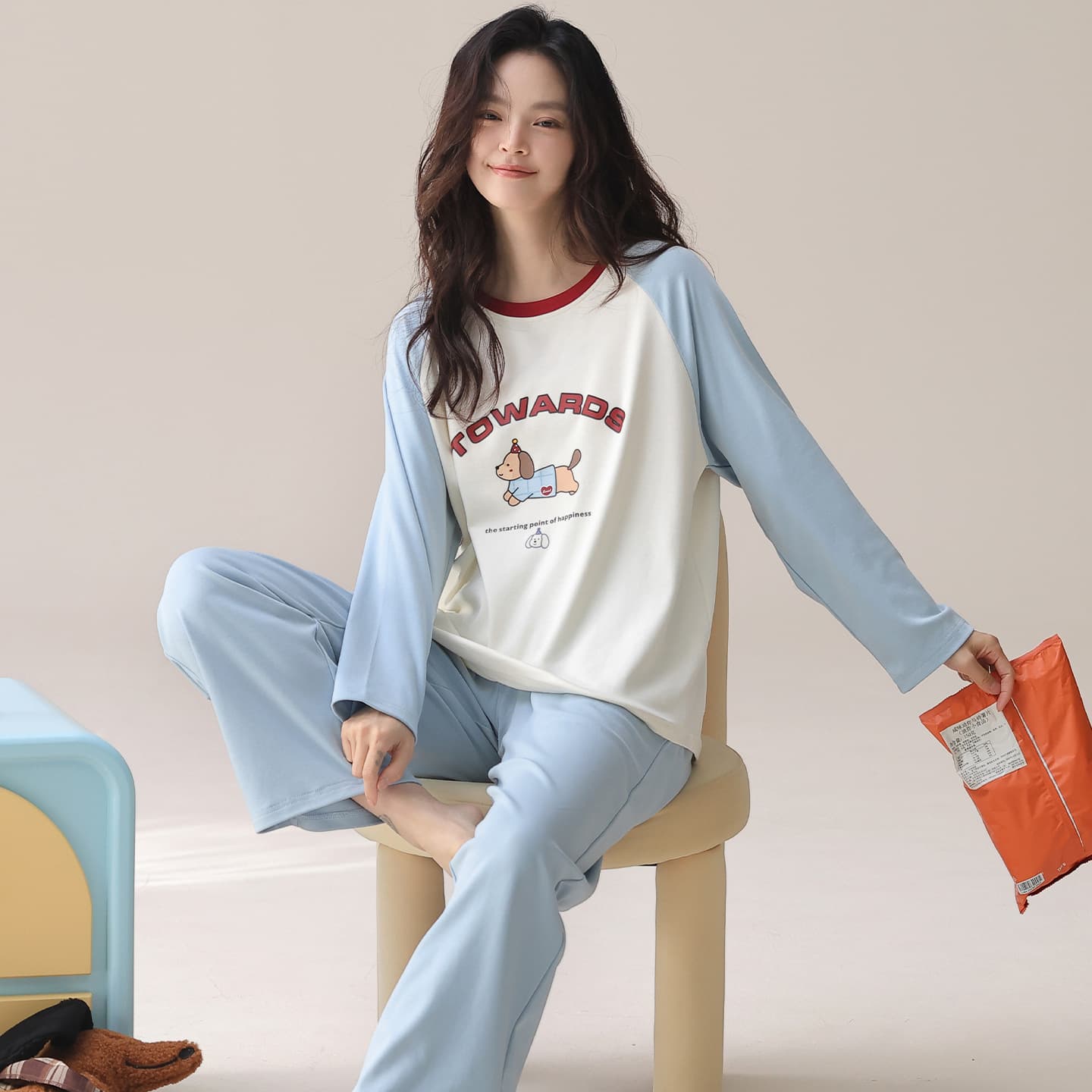 Spring and Autumn Long-Sleeved Pajamas for Women Spring 2025 New Casual 100% Cotton Suit Home Clothes Can Be Worn Outside