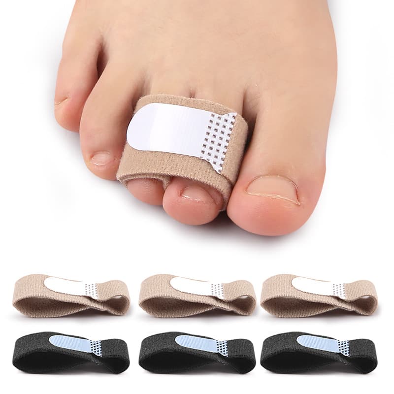 Overlapping toe straps for adults and children with claw-shaped toe curvature orthopedic fixation straps for finger joint correction and foot protection
