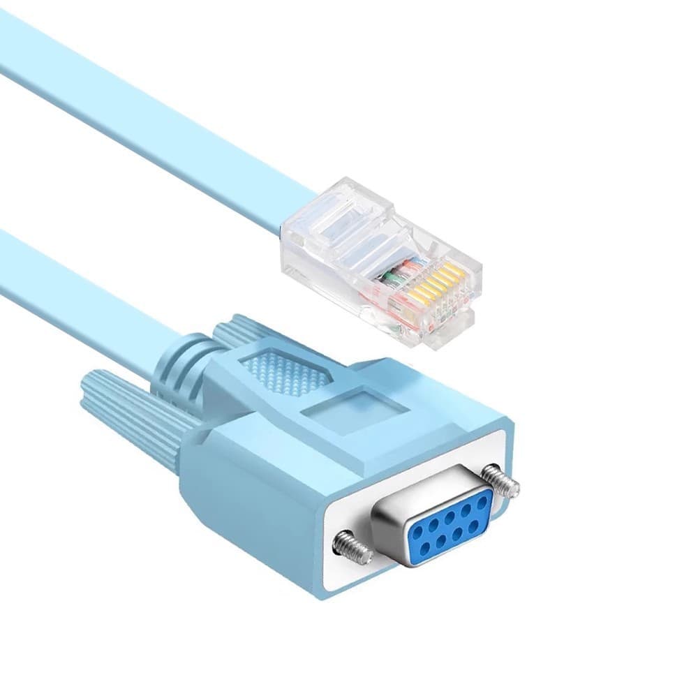 RJ45 to RS232 Console Cable Serial 9-Pin to RJ45 Adapter Cable for Cisco Huawei Console