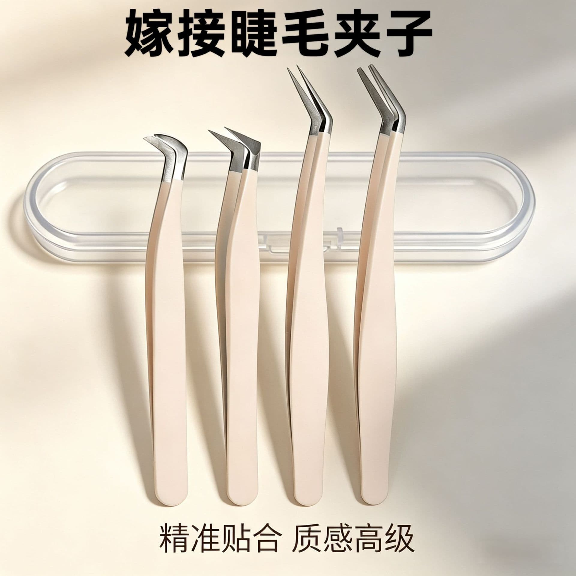 Stainless Steel Eyelash Extension Tweezers Gold Feather Clip Professional Lash Artist Tool Portable Beauty Tool