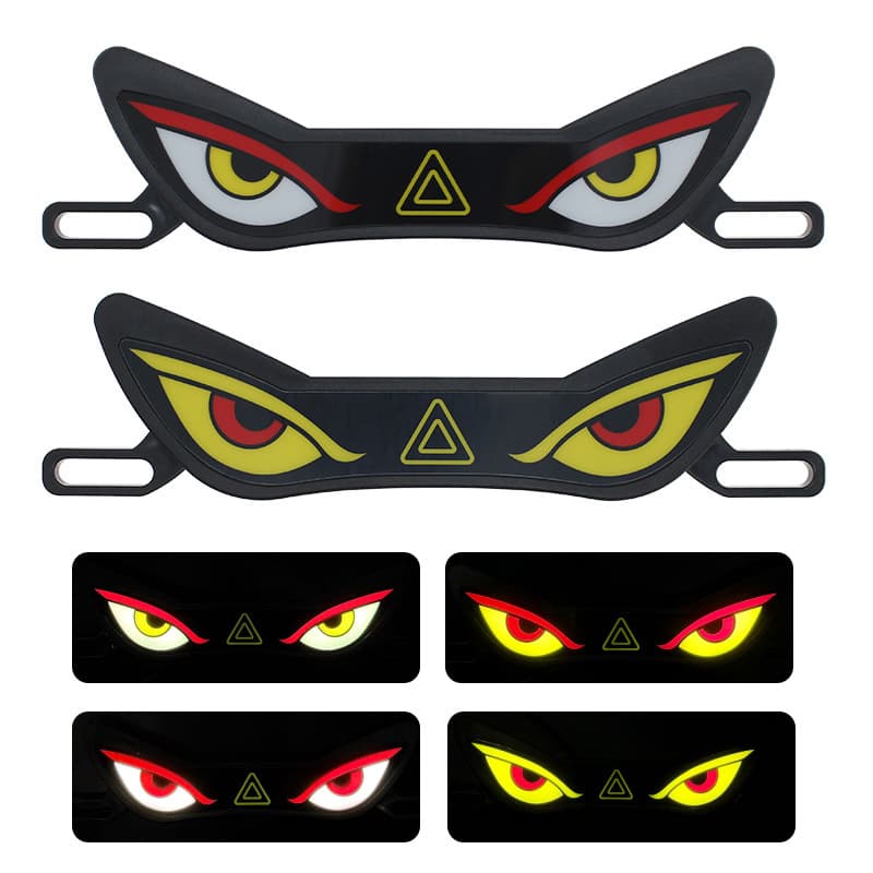 Cross-border Devil Eye motorcycle LED modified license plate light eye light multi-mode motorcycle rear tail light warning light
