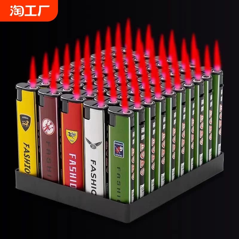 [Cheap Deal] Disposable Windproof Lighter Wholesale Personalized Open Flame Household Thick and Fall-resistant and Wind-resistant Cigarette Lighting