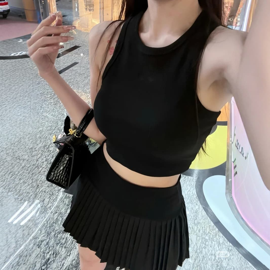New Summer Cropped Vest, Versatile Slimming Hot Girl Fit, Waist-Revealing Yoga Gym Running Tank Top