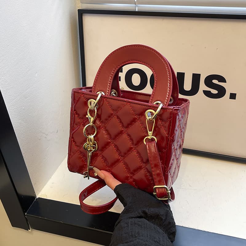 New diamond embroidery small bag for women 2025 new Korean style women's bag versatile single shoulder crossbody bag portable Princess Diana bag