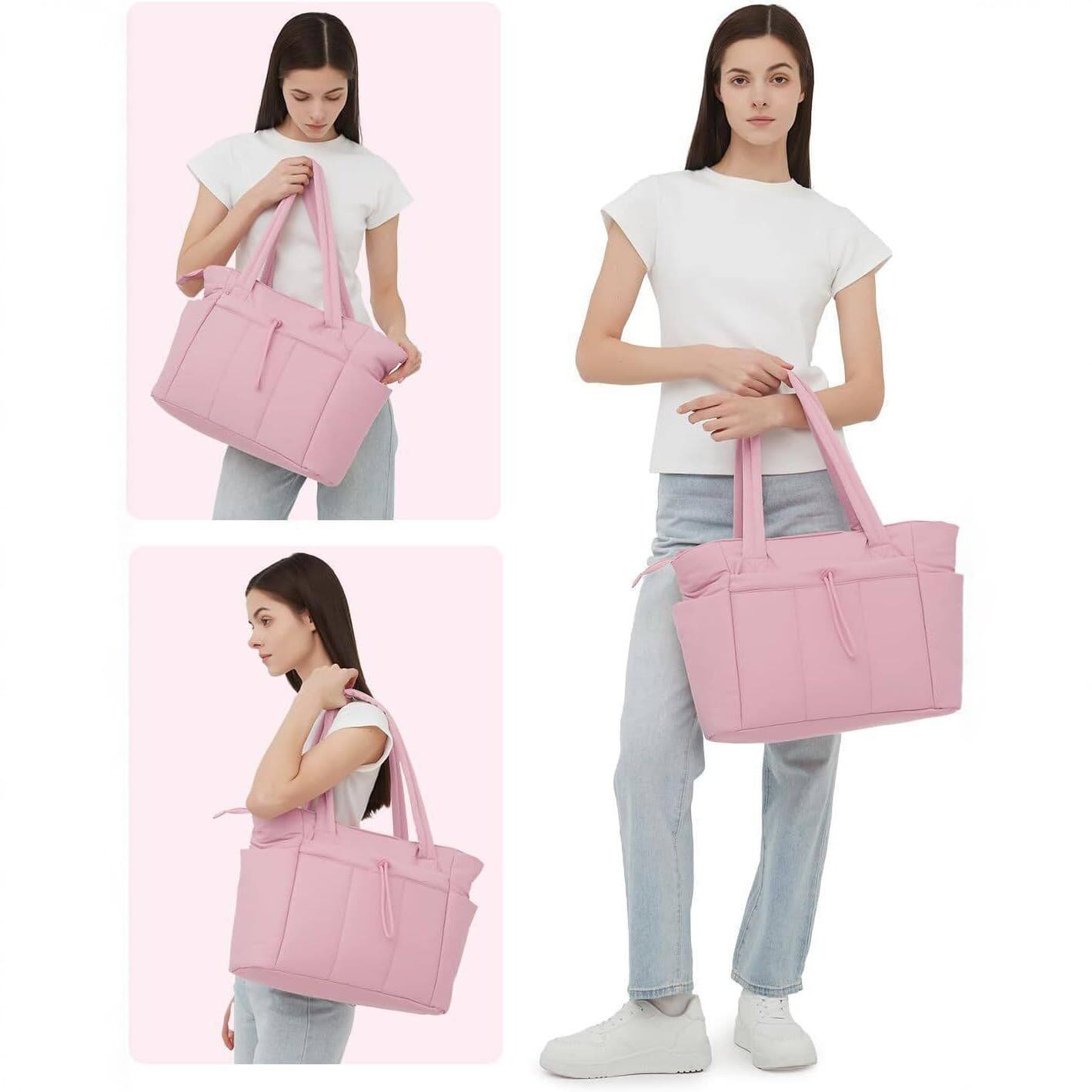 New Large-Capacity Travel Bag for Women, Simple Commuter Tote Bag, Yoga Fitness Handbag, Lightweight Storage Bag