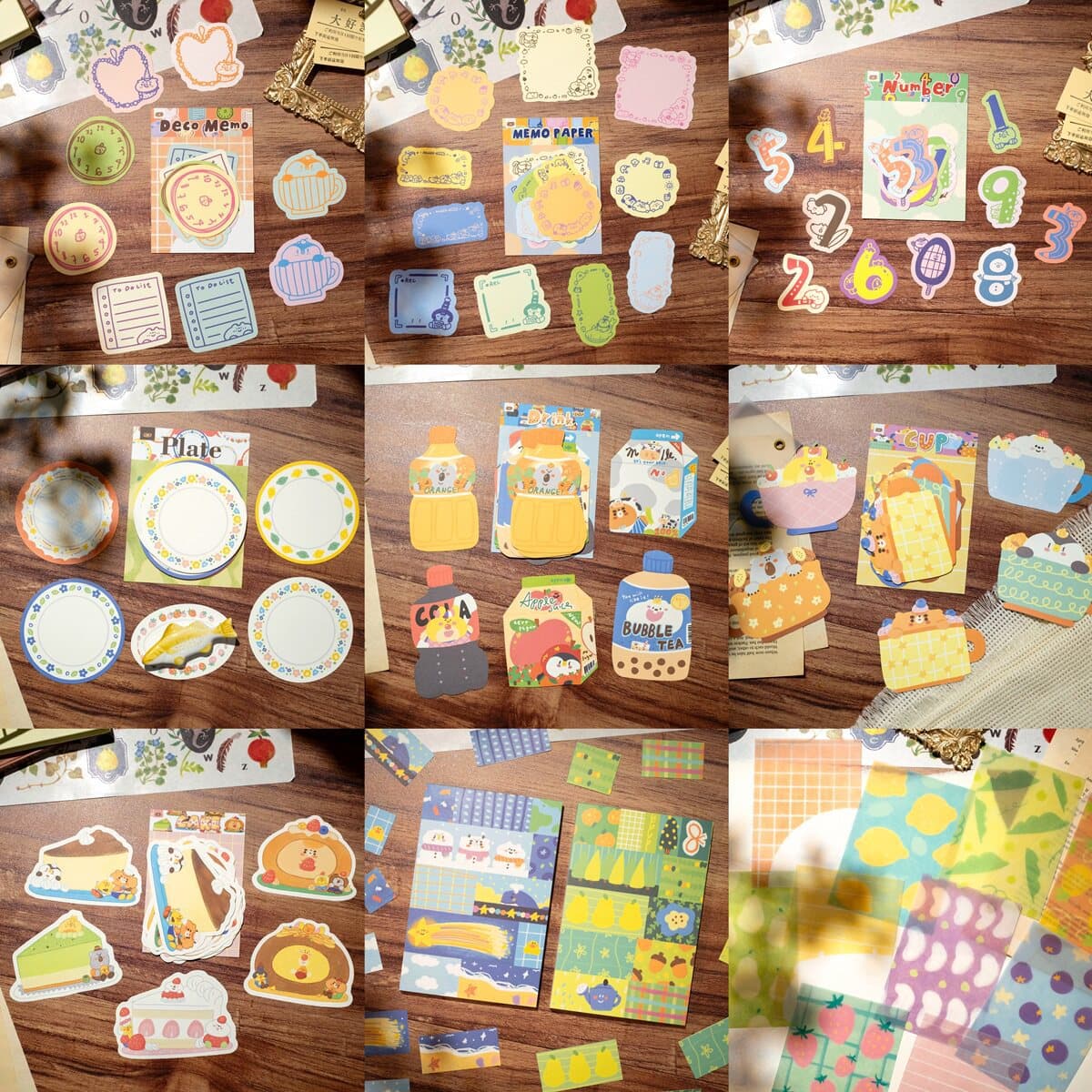 Bu Lan's original special-shaped note digital plate scribble writing frame hand account material paper base collage can be written