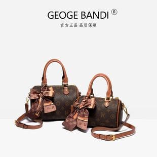 Printed Monogram Pillow Bag Handbag Women's 2025 New Premium Boston Shoulder Crossbody Bag Small Bag