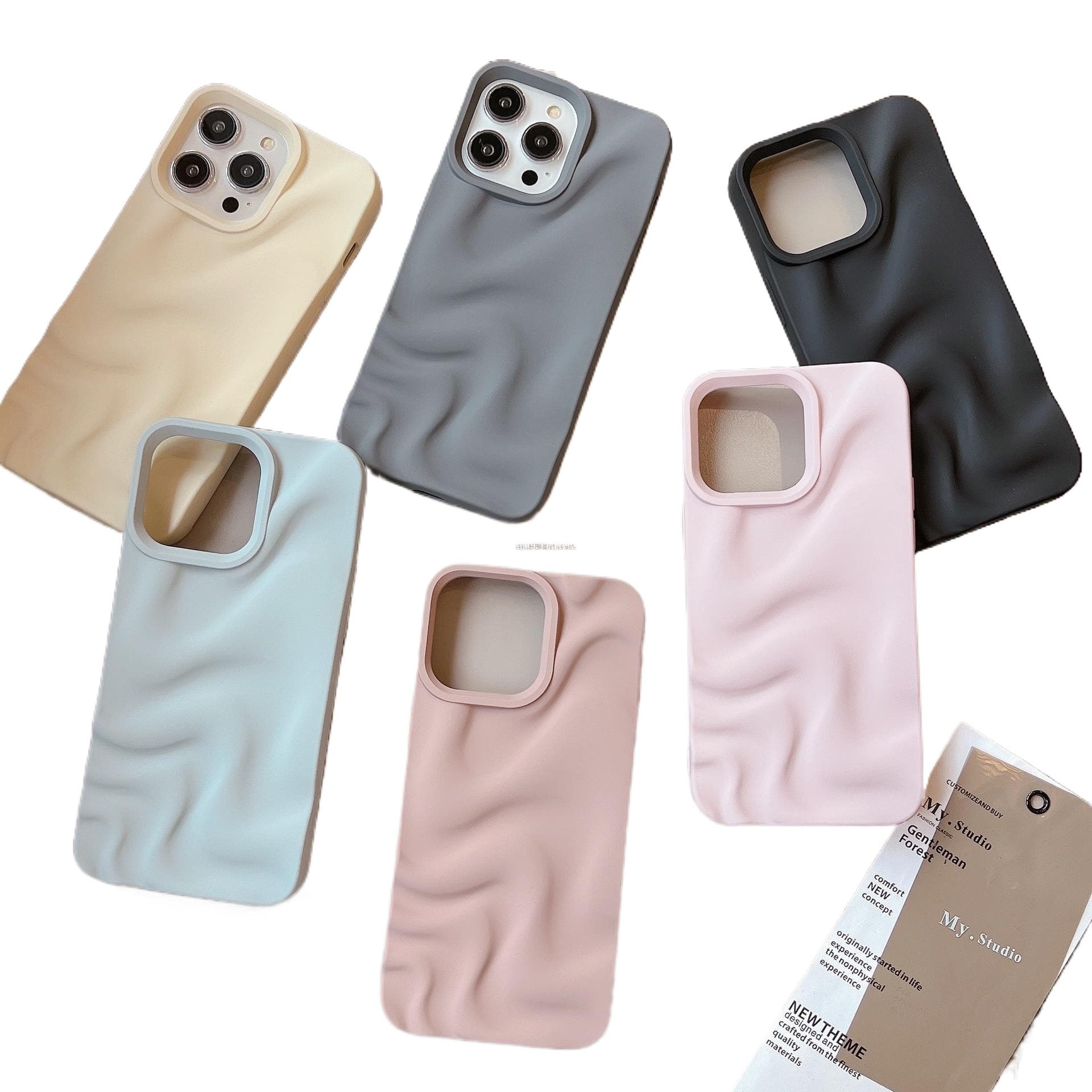 17air Premium Water Ripple Soft Shell Case for iPhone 15/16 Pro Max Apple 13/12/1